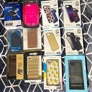 iPhone 7 Phone Cases Lot, Set of 12 Cases New and Couple Used
